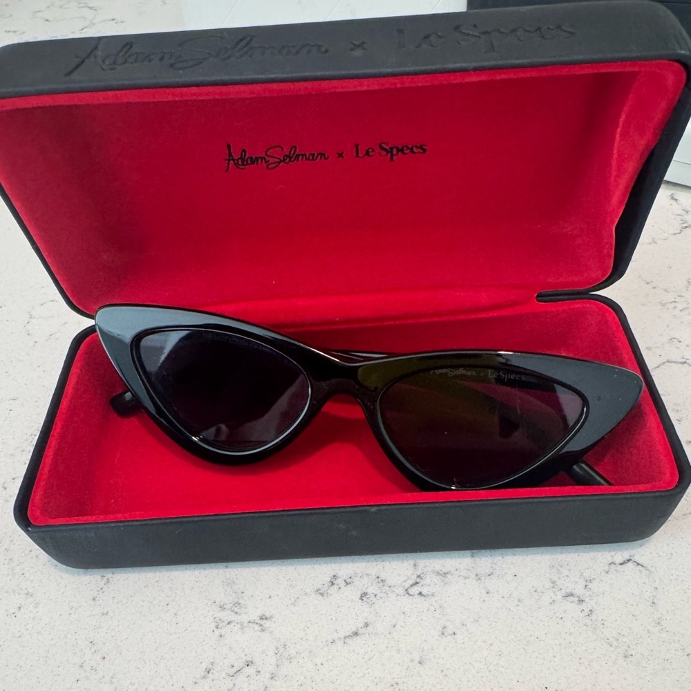 Adam Selman X Le Specs The Last Lolita 1602115 Womens Black Cat Eye Sunglasses